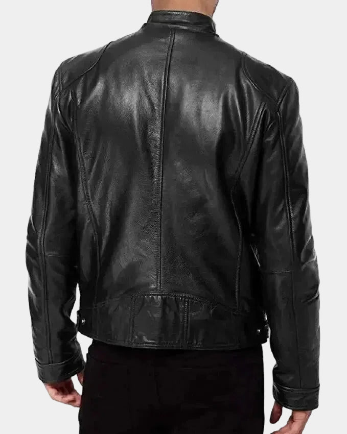 Veste en Cuir pour Homme Jamme – Conception Solide, Coupe Confortable & Style Polyvalent