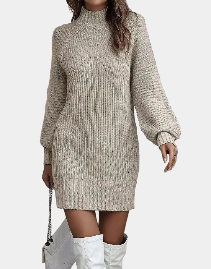 Marie Abito Maglia Damen Lang – Warmes Winterkleid mit Rollkragen und Komfortabler Passform