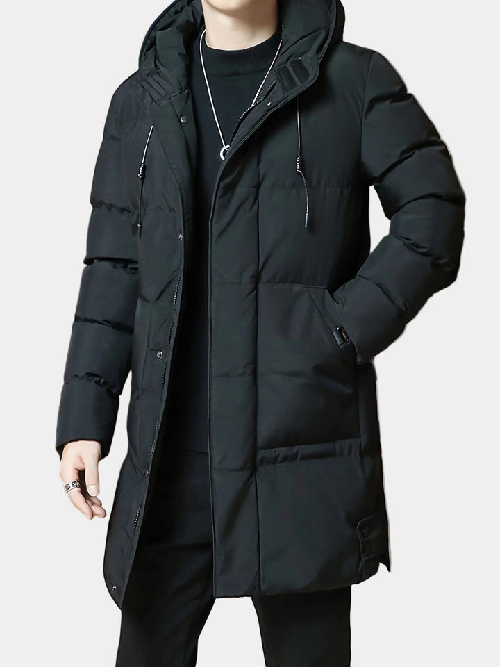 Ferdie Parka Uomo Lunga – Giacca Invernale Imbottita con Cappuccio Antivento & Antipioggia