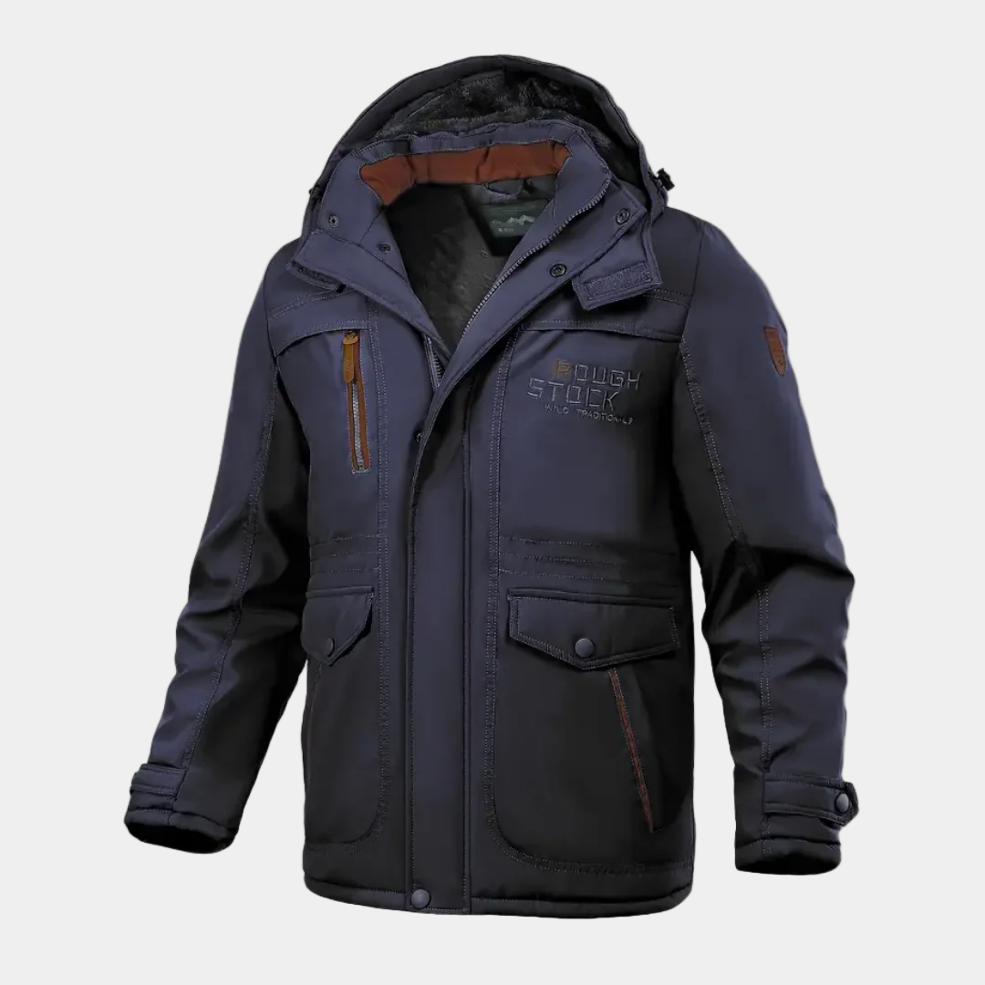 Zico Herren Winterjacke Gepolstert – Warme Jacke mit Kapuze und Isolierfutter