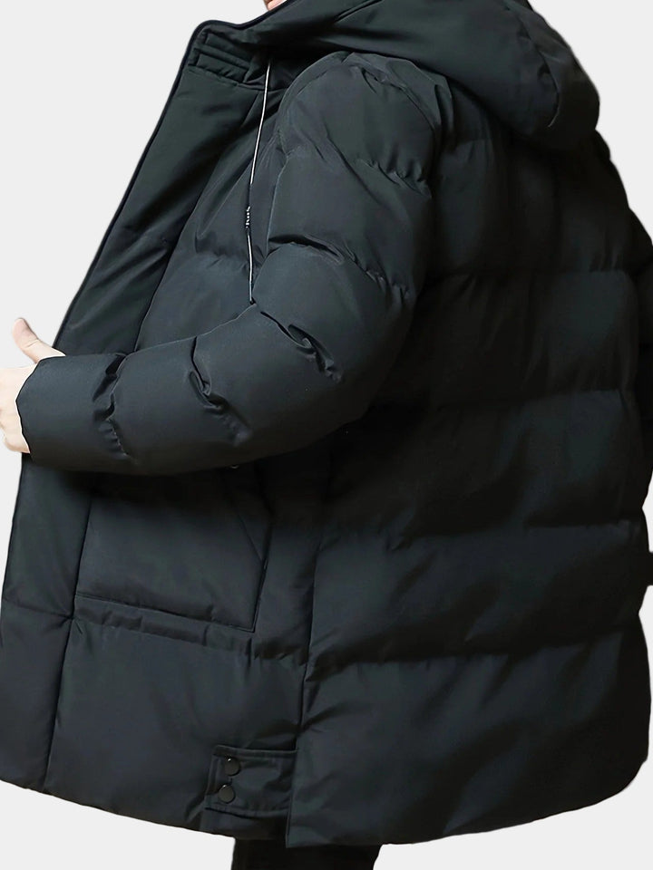 Ferdie Parka Uomo Lunga – Giacca Invernale Imbottita con Cappuccio Antivento & Antipioggia