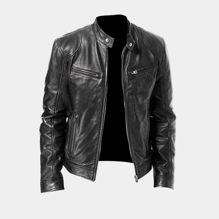 Veste en Cuir pour Homme Jamme – Conception Solide, Coupe Confortable & Style Polyvalent