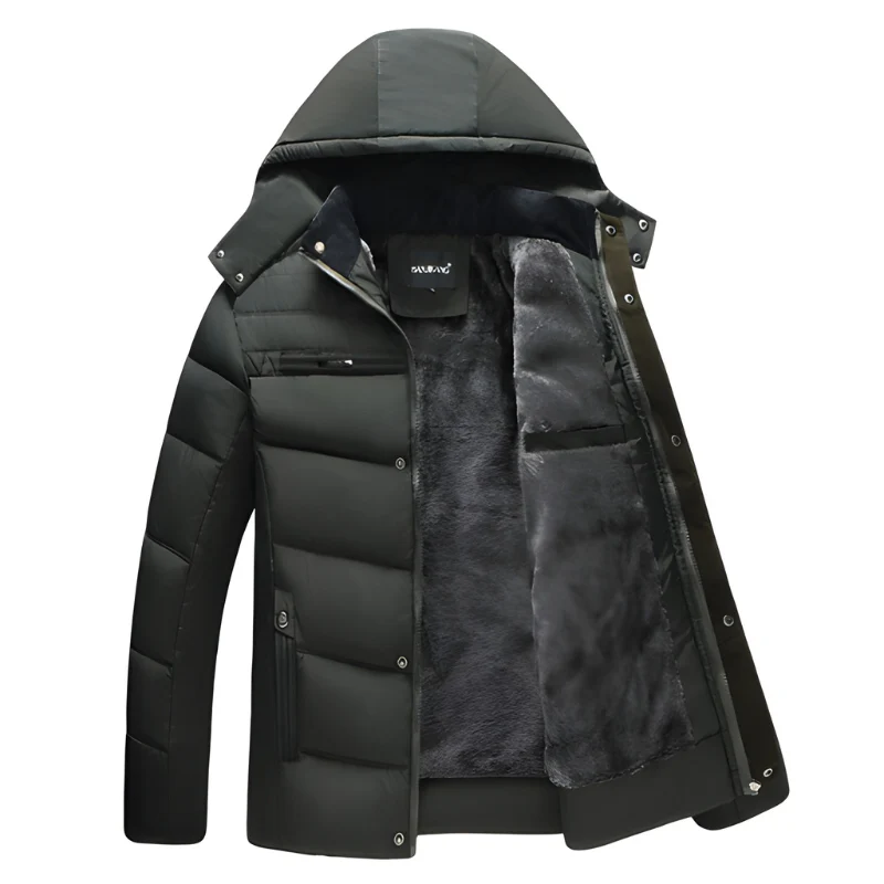 Zade Parka Invernale Uomo – Giacca Robusta Molto Calda con Cappuccio e Fodera in Fleece