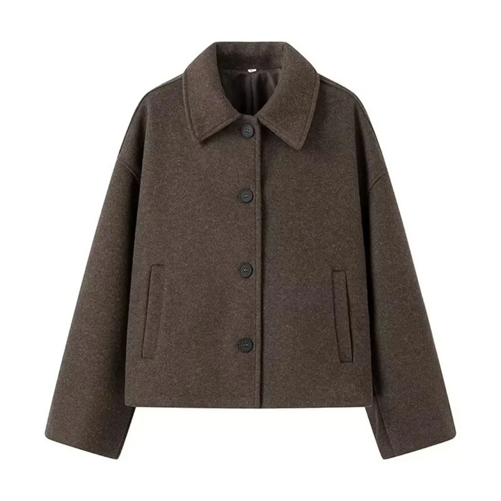 Jolene Cappotto Donna in Lana Marrone – Vestibilità Moderna, Elegante & Versatile