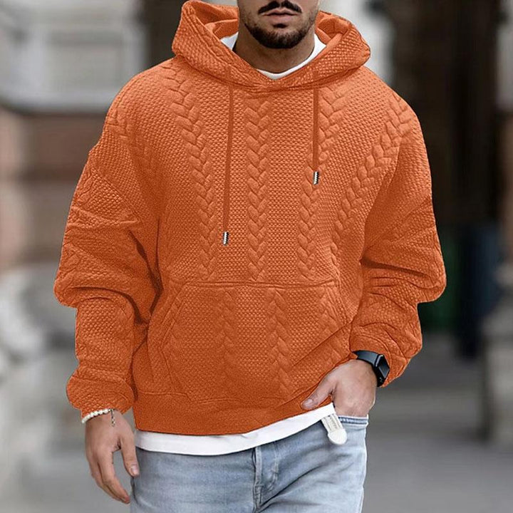 Pánská mikina Harlow Uomo Streetwear – volná mikina s moderním potiskem a kapsou na břiše
