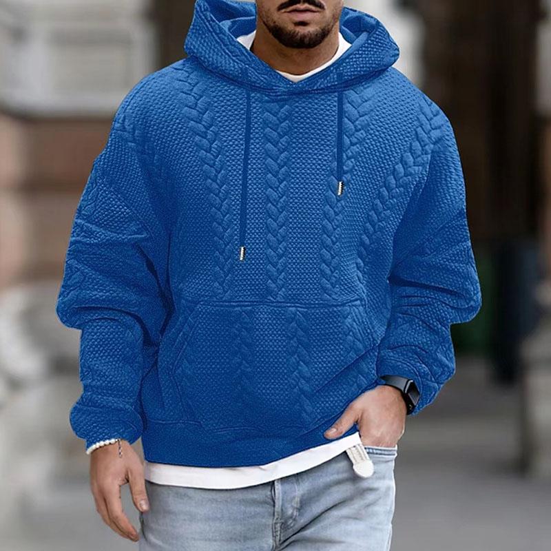 Pánská mikina Harlow Uomo Streetwear – volná mikina s moderním potiskem a kapsou na břiše