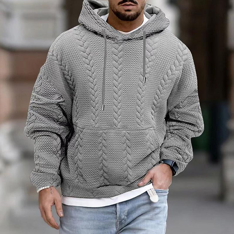 Pánská mikina Harlow Uomo Streetwear – volná mikina s moderním potiskem a kapsou na břiše