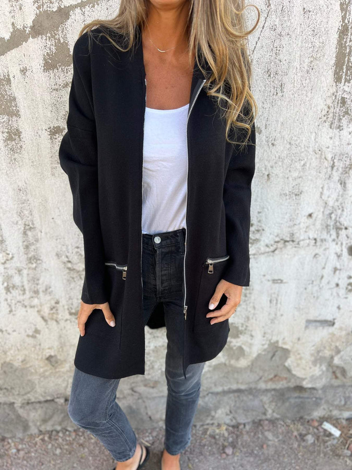 Cardigan lung damă | Culoare uni