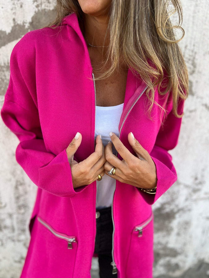 Cardigan lung damă | Culoare uni
