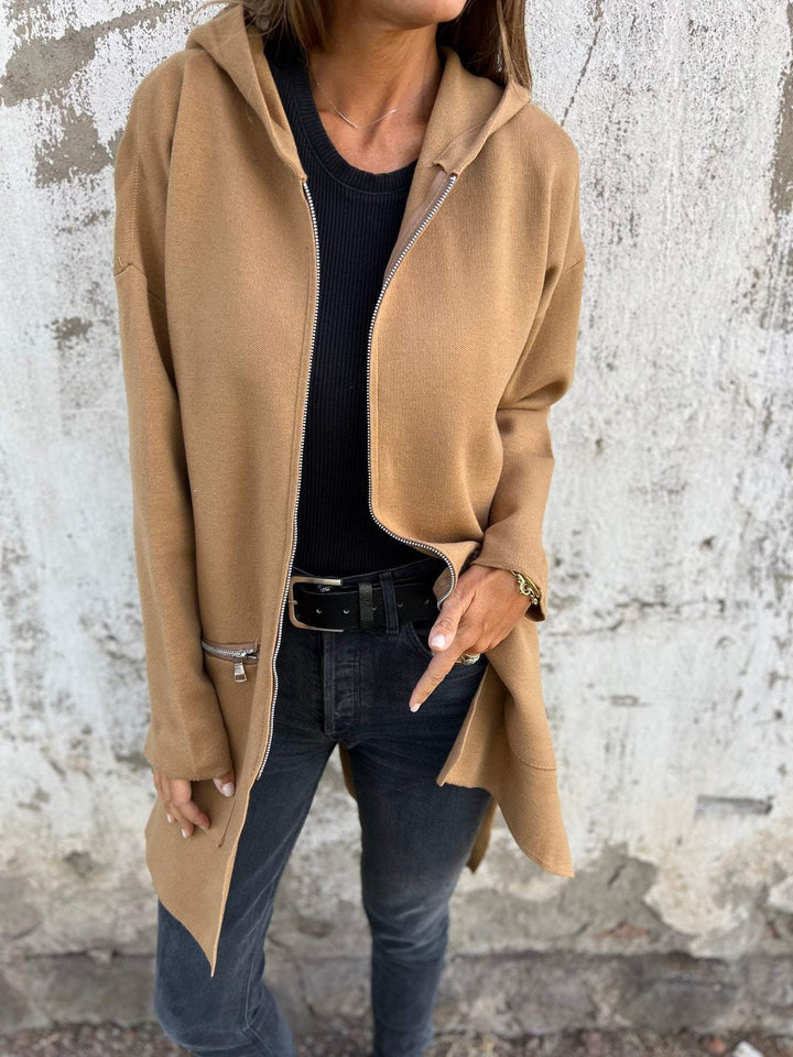 Cardigan lung damă | Culoare uni