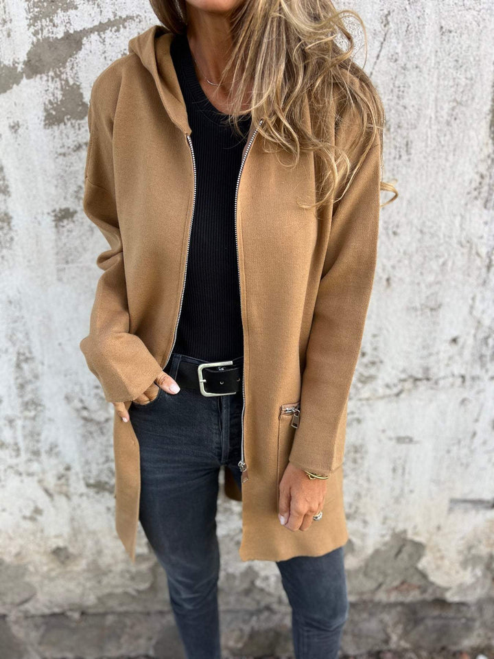 Cardigan lung damă | Culoare uni