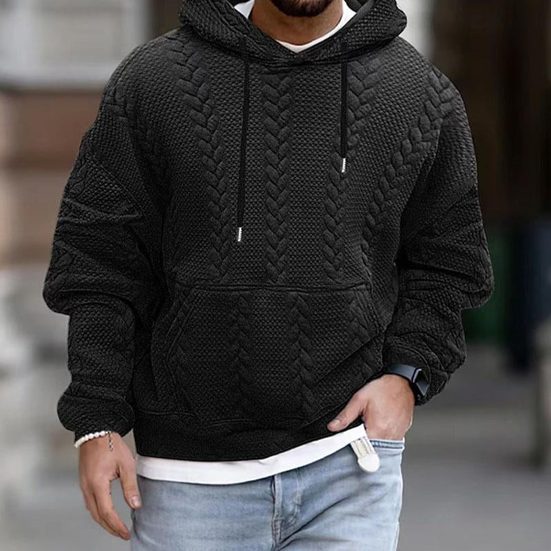 Pánská mikina Harlow Uomo Streetwear – volná mikina s moderním potiskem a kapsou na břiše