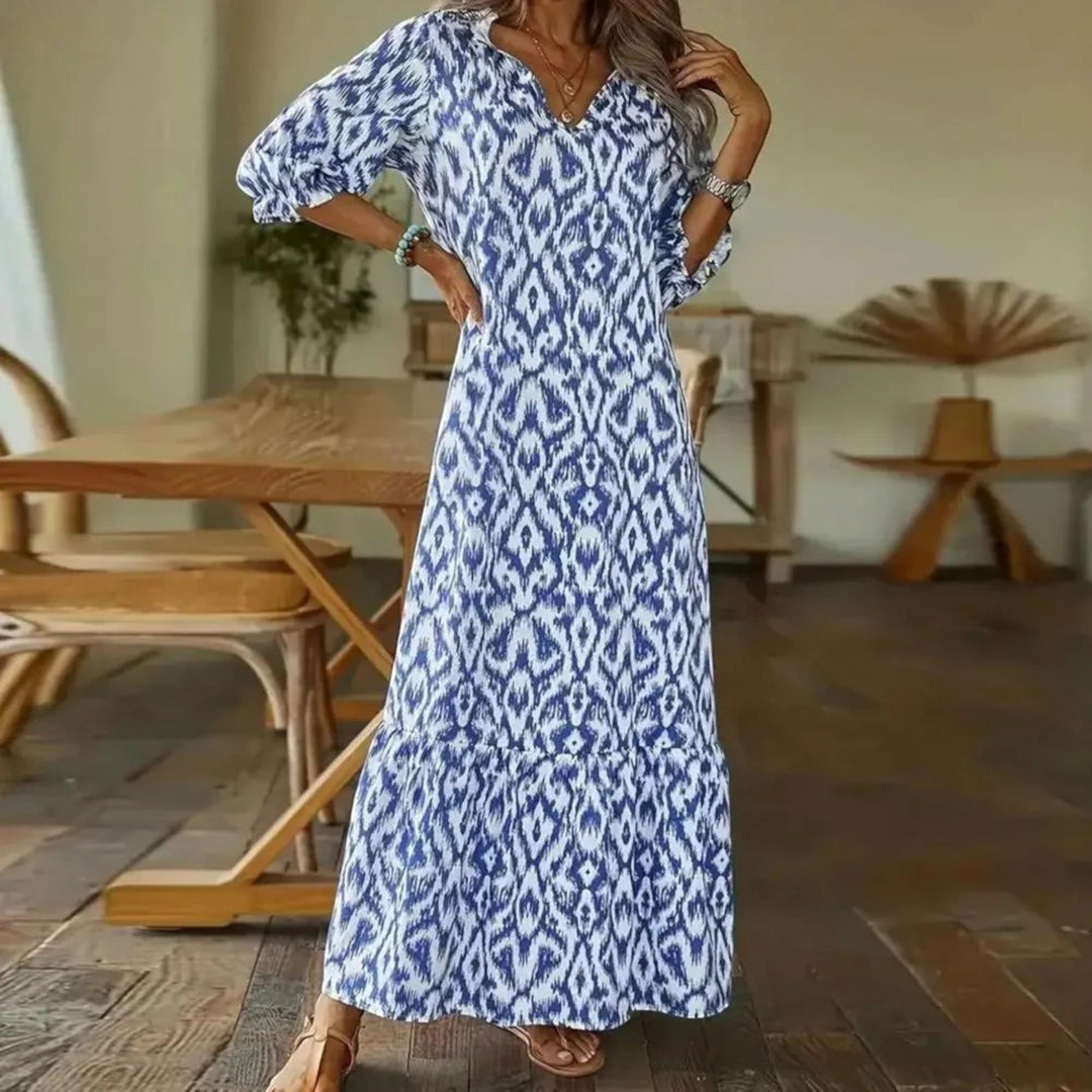 Rochie de vară boemă cu croială comodă pentru femei | Midi