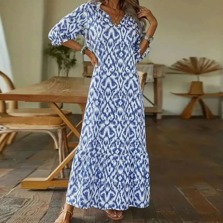 Rochie de vară boemă cu croială comodă pentru femei | Midi
