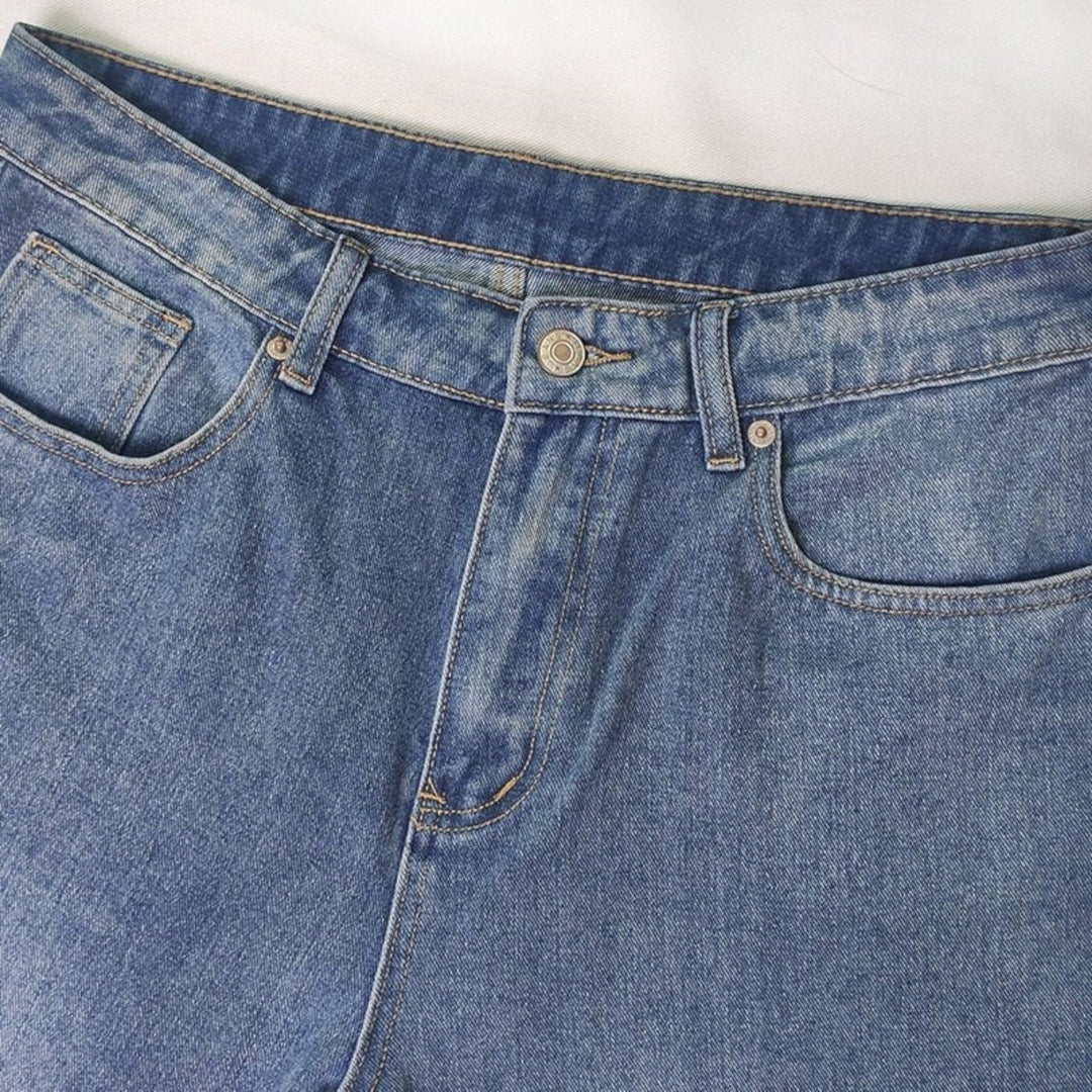 Džíny Di Jeans módní široké nohavice pro ženy | Vysoký pas
