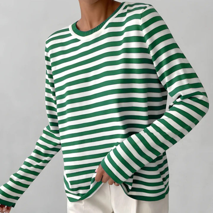 Aurora | Tricou clasic cu dungi și mâneci lungi pentru femei