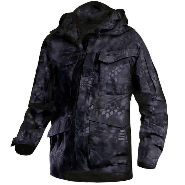 Tarek Giacca Invernale Tattica da Uomo – Giacca Outdoor Impermeabile e Antivento con Cappuccio