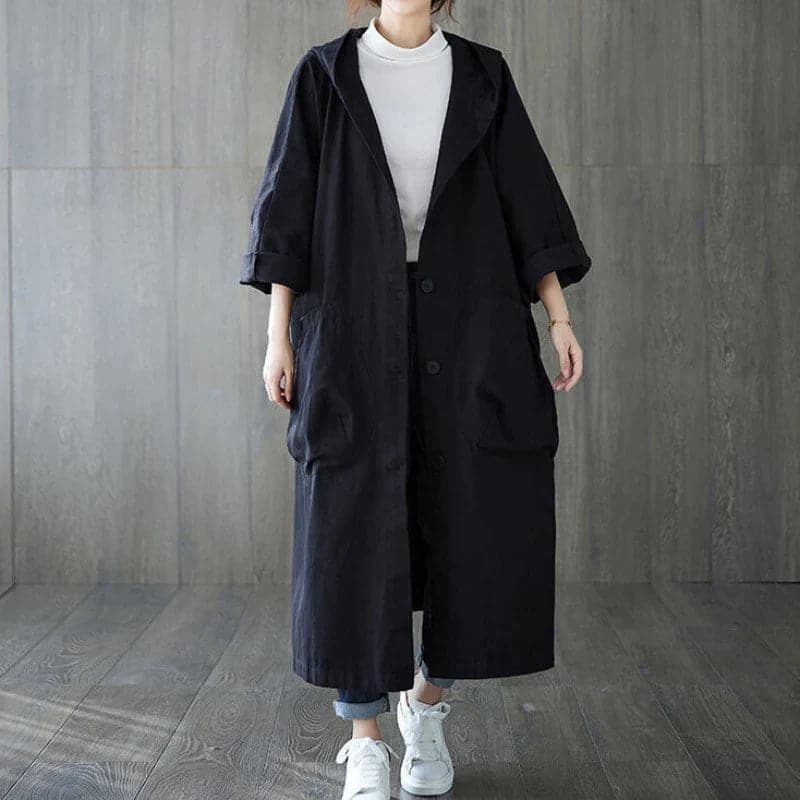 Trench kabát oversize női | Zsebekkel