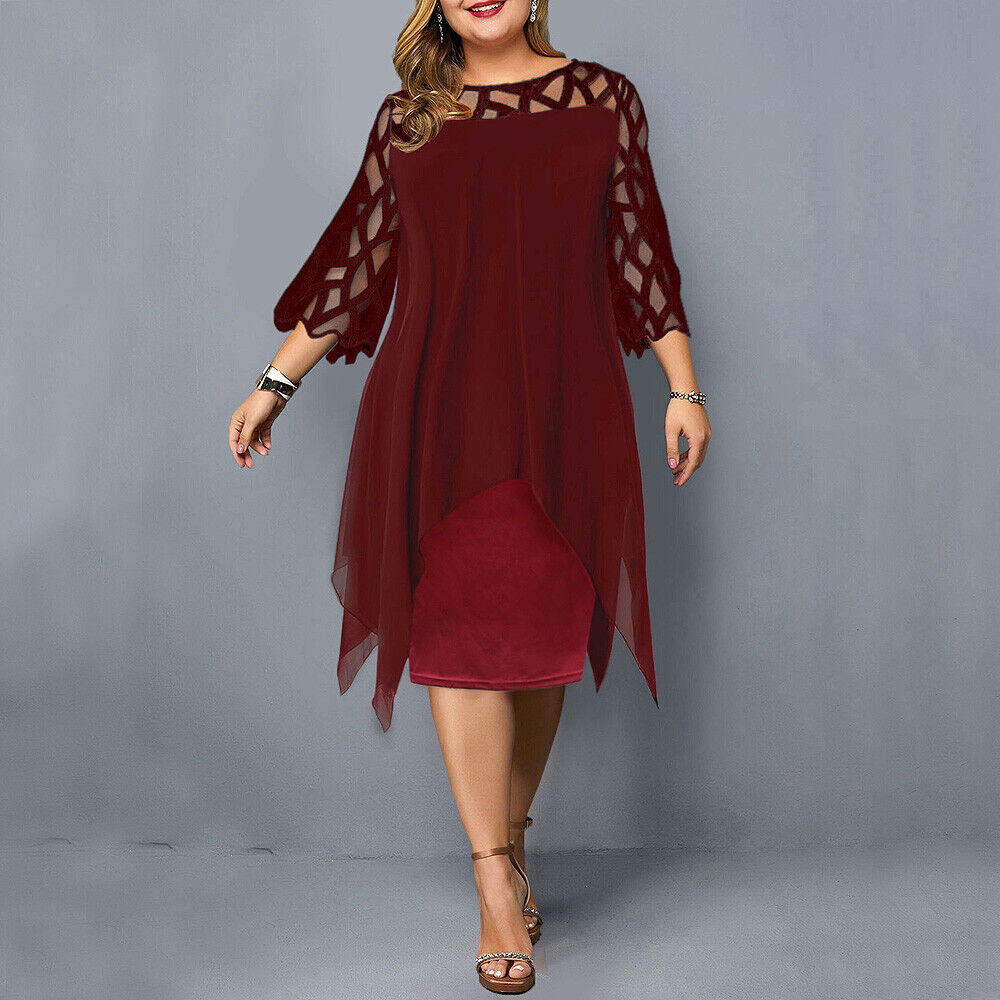 Rochie de seară pentru femei cu mâneci cu deschideri | Midi