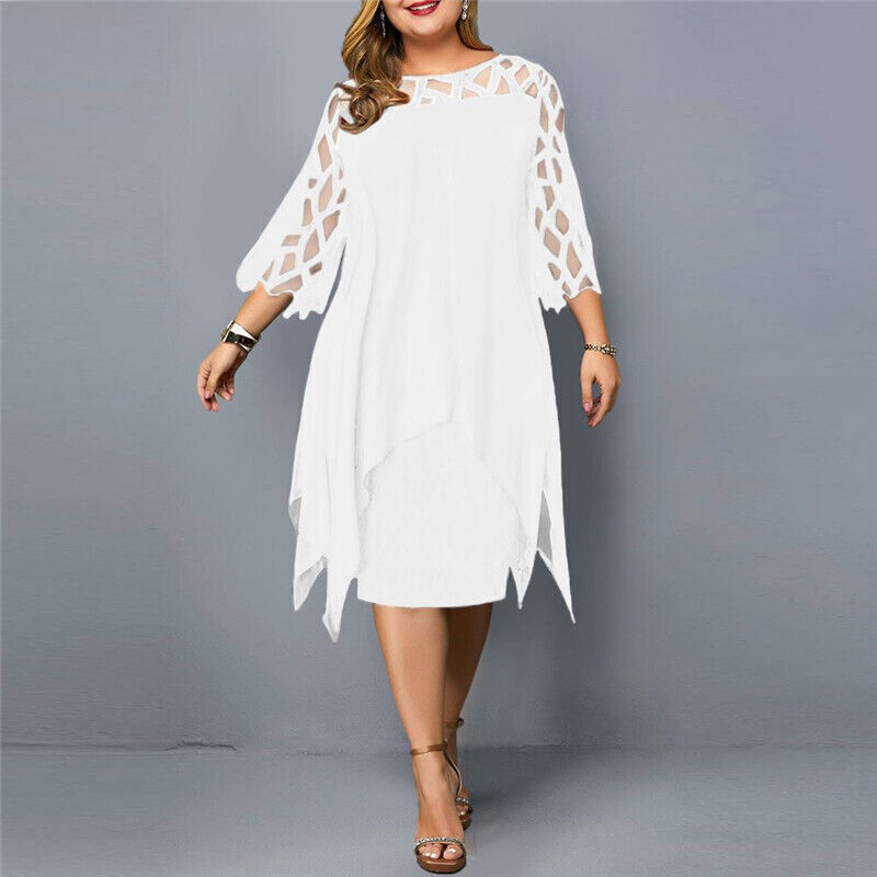 Rochie de seară pentru femei cu mâneci cu deschideri | Midi