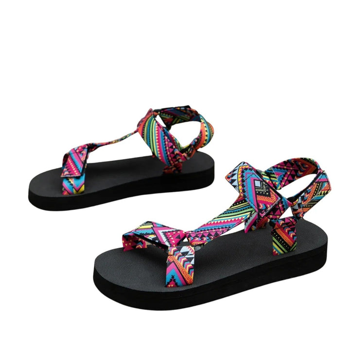 Flache Boho-Sandalen für Damen | Sommer
