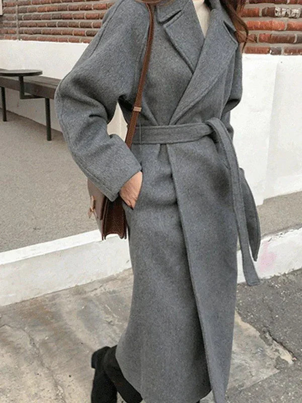 Talitha Palton Femei Lung din Lână Amestec – Elegant, Cald și Stil Fără Timp