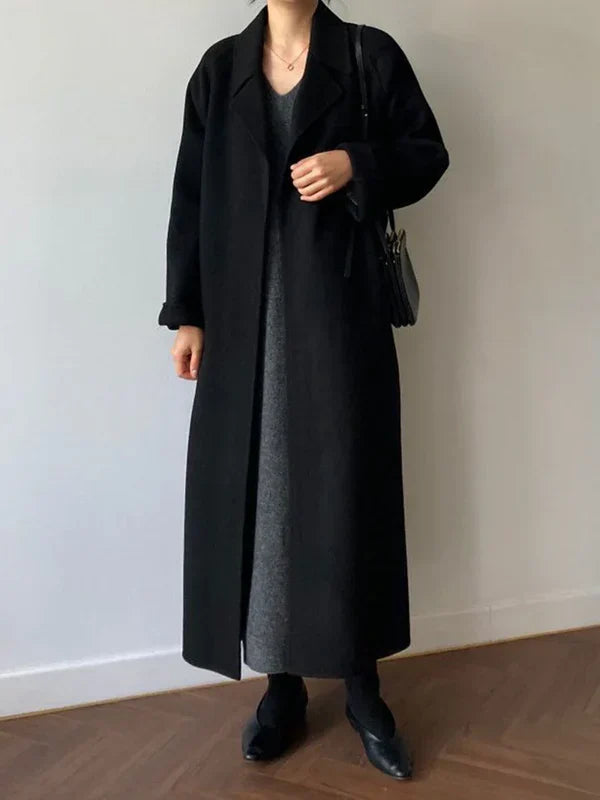 Talitha Palton Femei Lung din Lână Amestec – Elegant, Cald și Stil Fără Timp