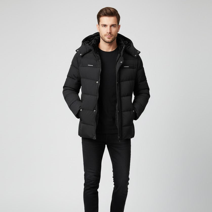 Zade Parka Invernale Uomo – Giacca Robusta Molto Calda con Cappuccio e Fodera in Fleece