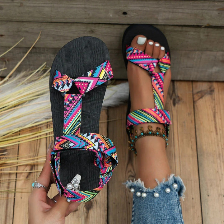 Flache Boho-Sandalen für Damen | Sommer