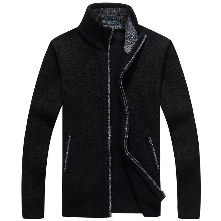 Aaron Giacca Uomo in Maglia con Zip – Jacket Confortevole con Collo Alto e Fodera Strutturata