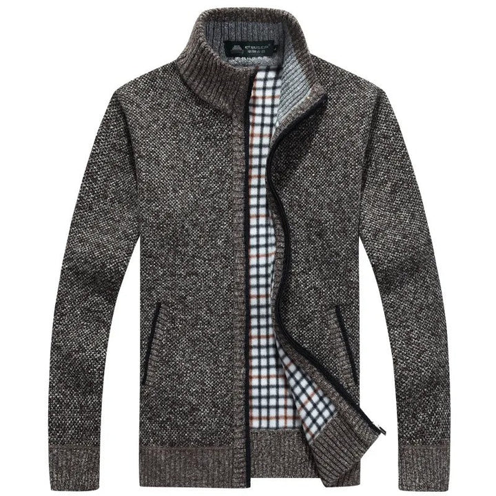 Aaron Giacca Uomo in Maglia con Zip – Jacket Confortevole con Collo Alto e Fodera Strutturata