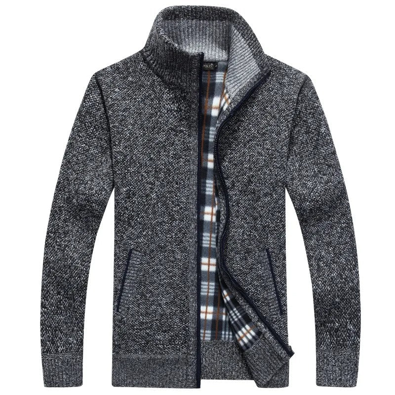 Aaron Giacca Uomo in Maglia con Zip – Jacket Confortevole con Collo Alto e Fodera Strutturata