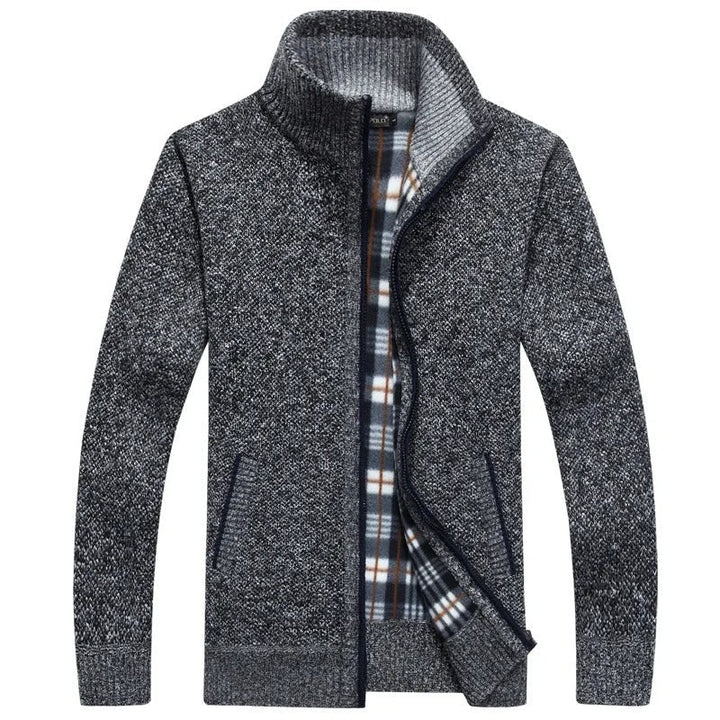 Aaron Giacca Uomo in Maglia con Zip – Jacket Confortevole con Collo Alto e Fodera Strutturata