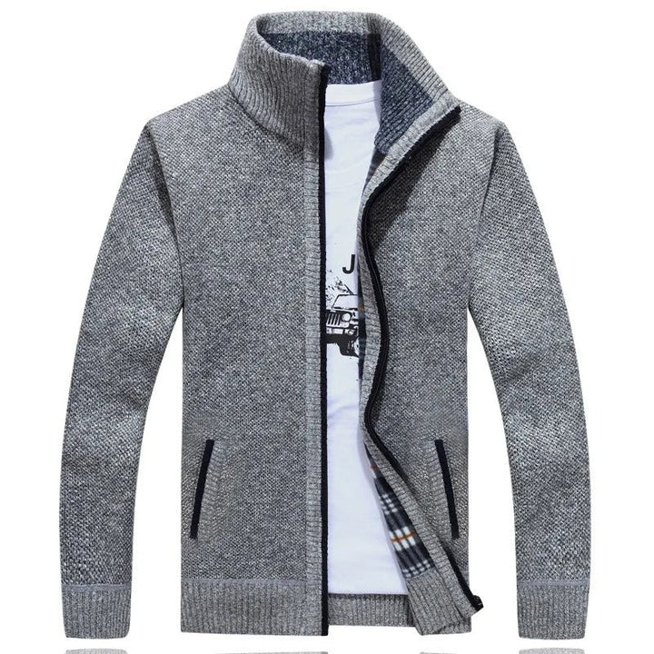 Aaron Giacca Uomo in Maglia con Zip – Jacket Confortevole con Collo Alto e Fodera Strutturata