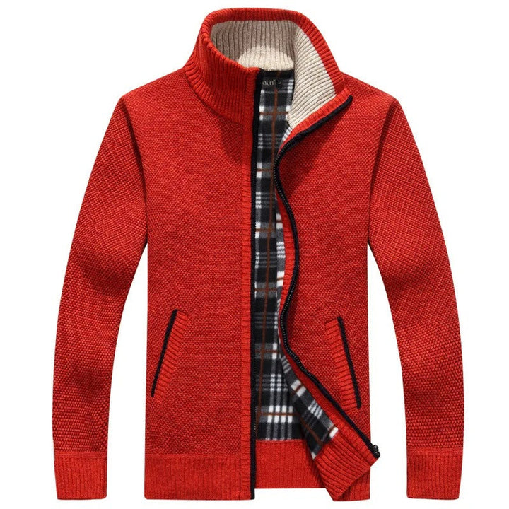 Aaron Giacca Uomo in Maglia con Zip – Jacket Confortevole con Collo Alto e Fodera Strutturata