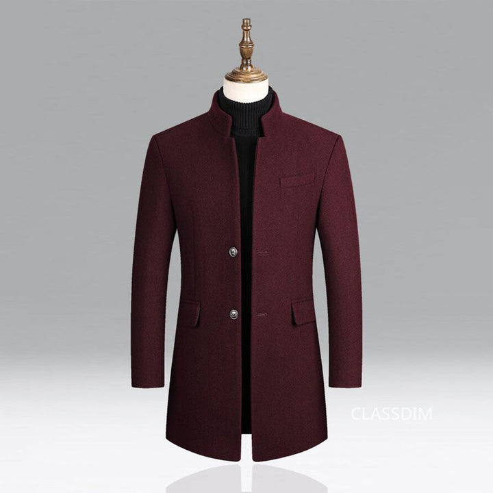Palton bărbați Arthur din lână elegant – mantou slim fit cu guler înalt și căptușeală călduroasă