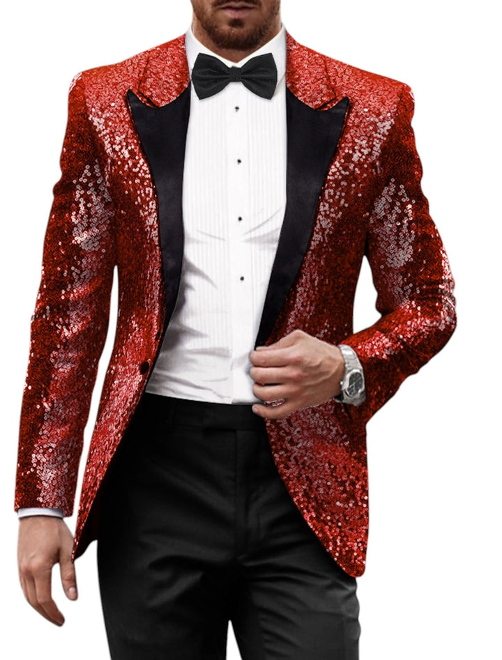 Blazer Retro cu Sclipici pentru Bărbați | Mâneci Lungi