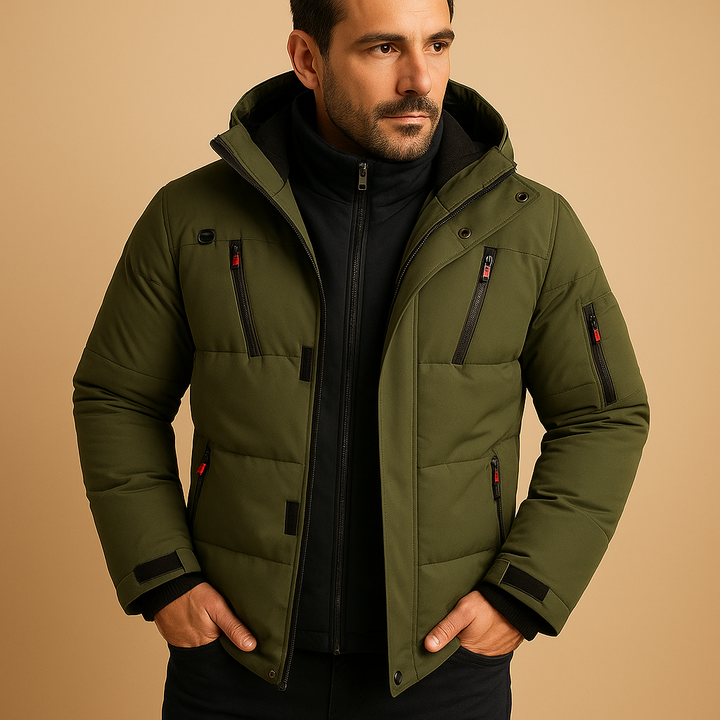 Emilio Giacca Invernale Uomo Imbottita con Cappuccio – Calda, Moderna e Funzionale