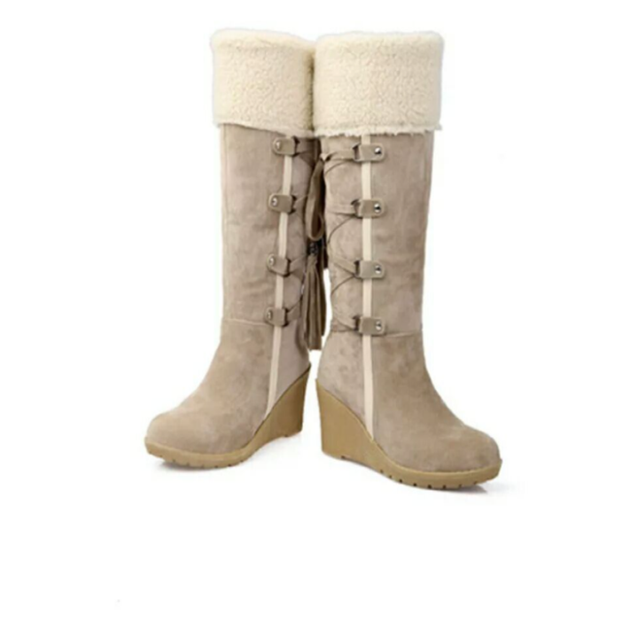 Leilani Stivaletti Invernali Donna – Boots con Zeppa, Fodera in Peluche & Suola Antiscivolo