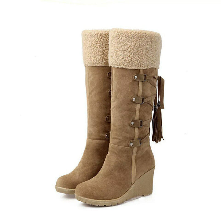Leilani Stivaletti Invernali Donna – Boots con Zeppa, Fodera in Peluche & Suola Antiscivolo