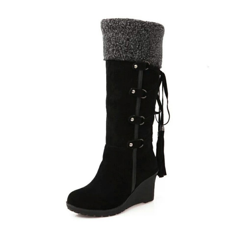 Leilani Stivaletti Invernali Donna – Boots con Zeppa, Fodera in Peluche & Suola Antiscivolo