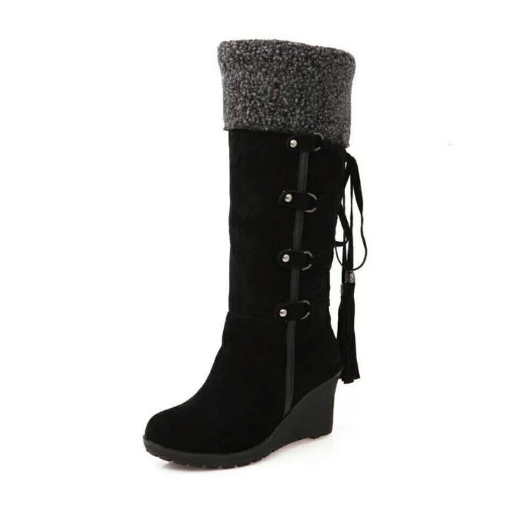 Leilani Stivaletti Invernali Donna – Boots con Zeppa, Fodera in Peluche & Suola Antiscivolo