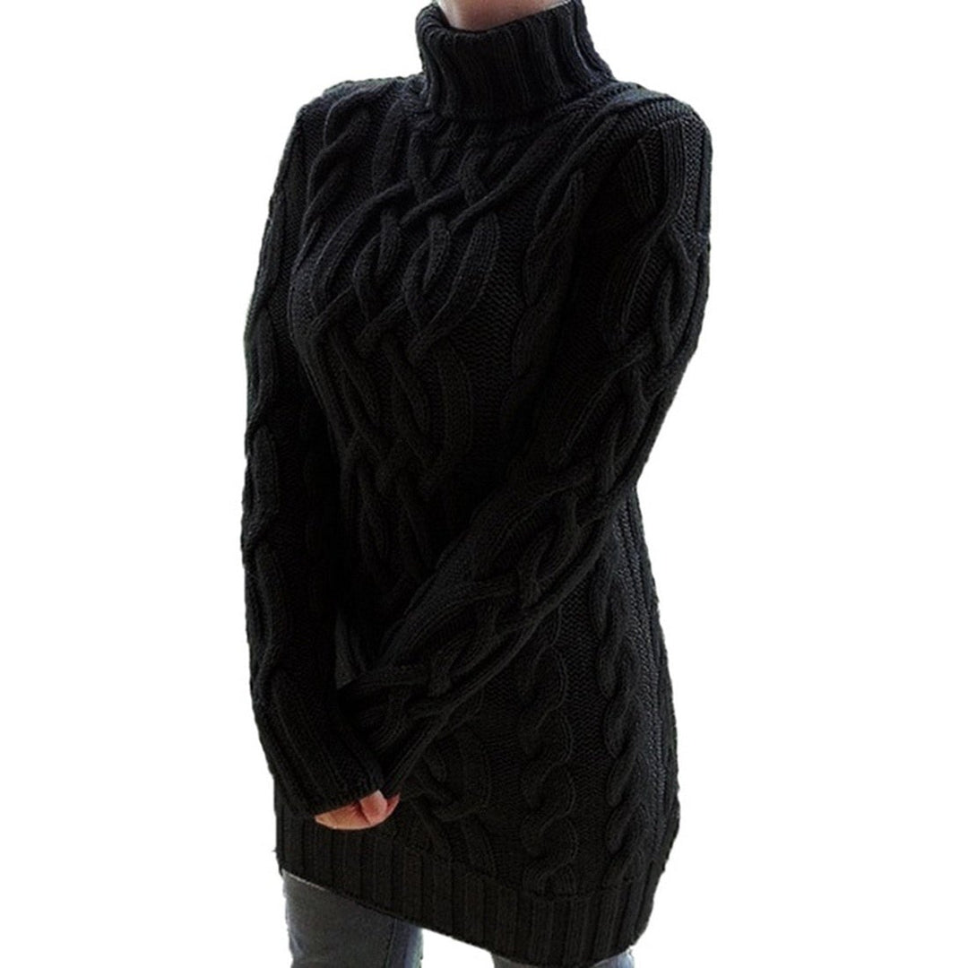 Rochie tricotată oversize pentru femei | Mâneci lungi