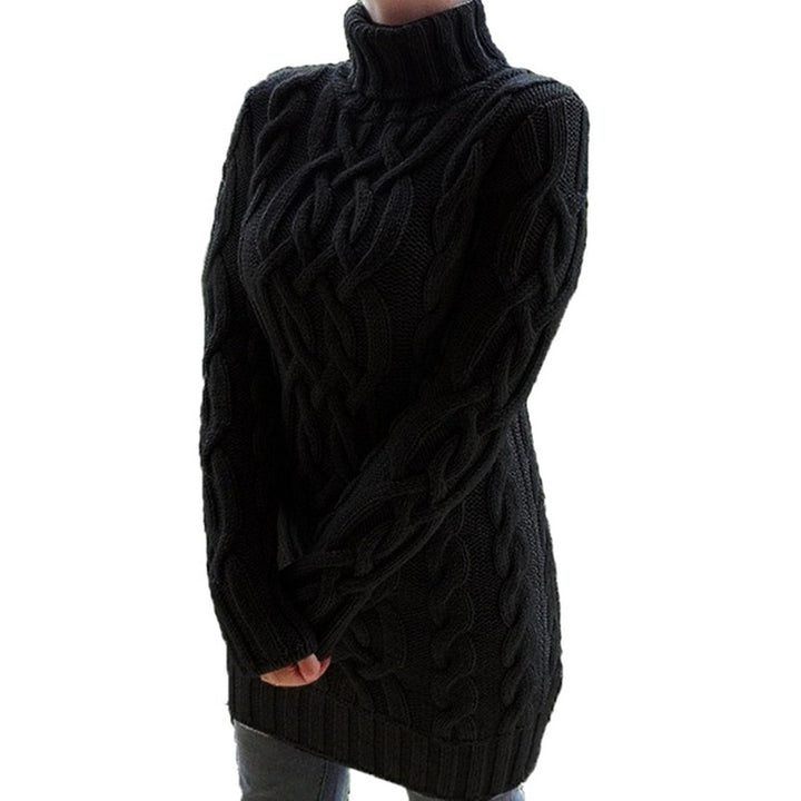 Rochie tricotată oversize pentru femei | Mâneci lungi