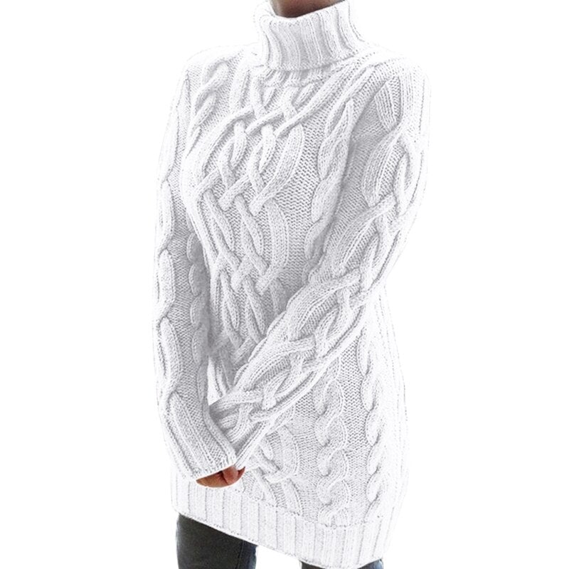 Rochie tricotată oversize pentru femei | Mâneci lungi
