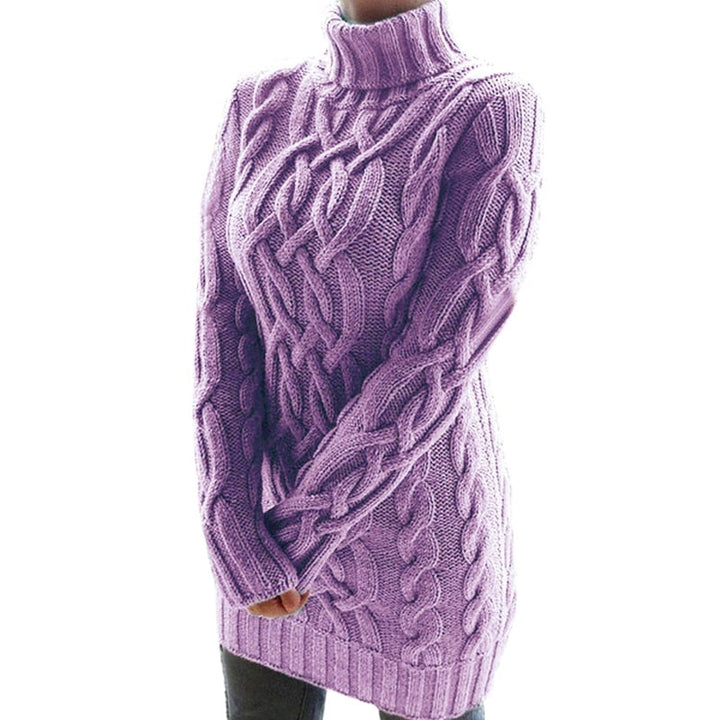Rochie tricotată oversize pentru femei | Mâneci lungi