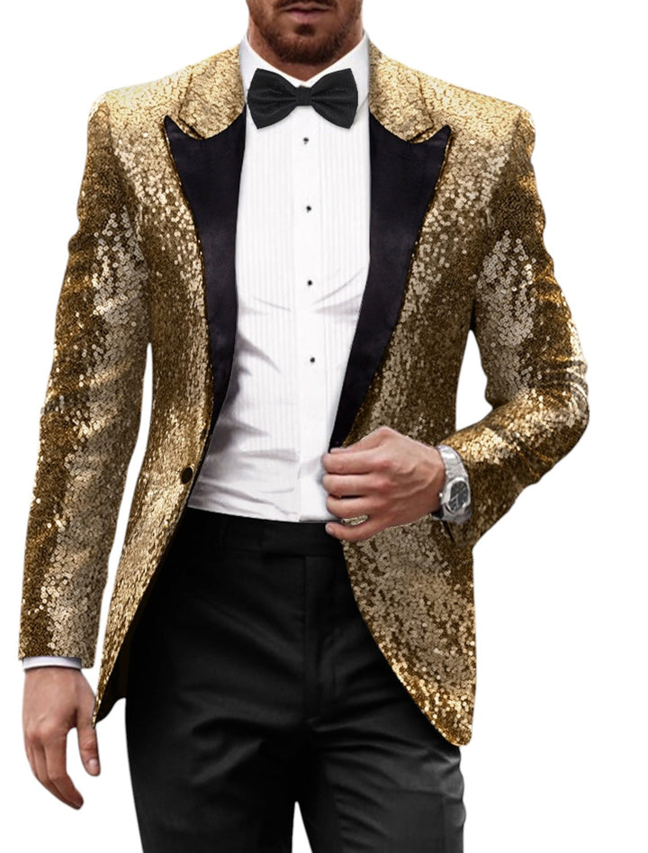 Blazer Retro cu Sclipici pentru Bărbați | Mâneci Lungi