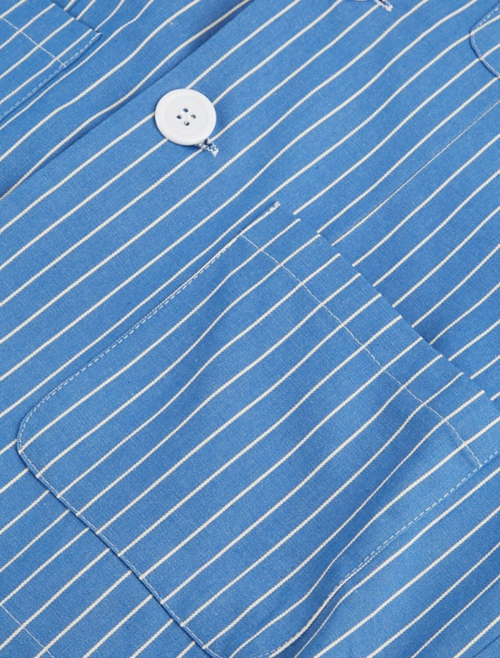 Men's Summer Striped Blazer | Royal Blue